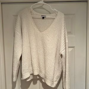 Express White Chunky Knit Sweater